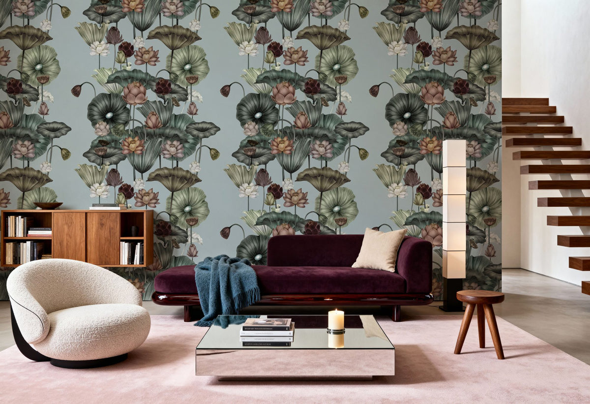 Magical Lotus, Sky Mural Wallpaper - room preview 03