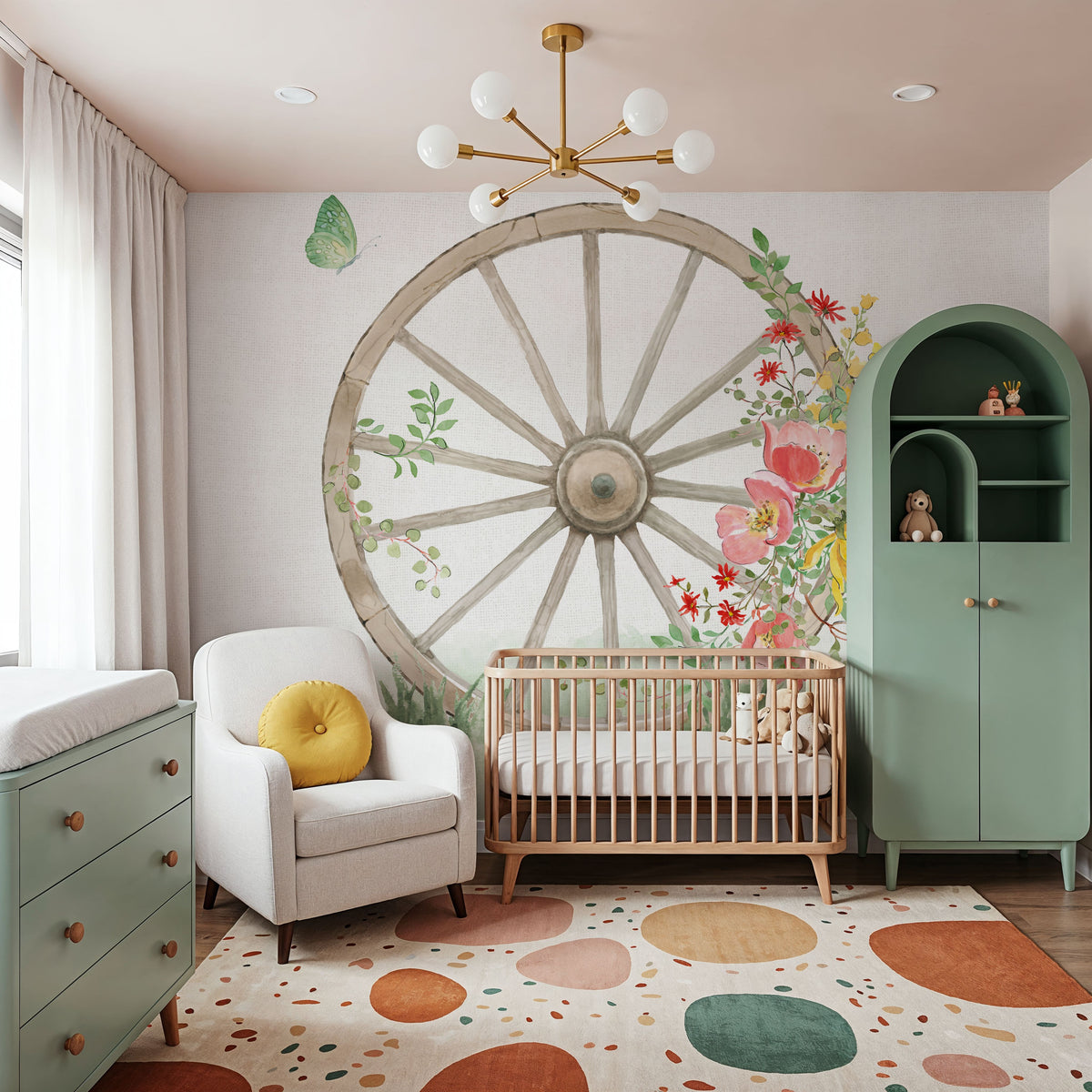 Soft Meadow VII Mural Wallpaper - room preview 03