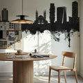 Tirana Skyline Black & White Mural Wallpaper - room preview 03