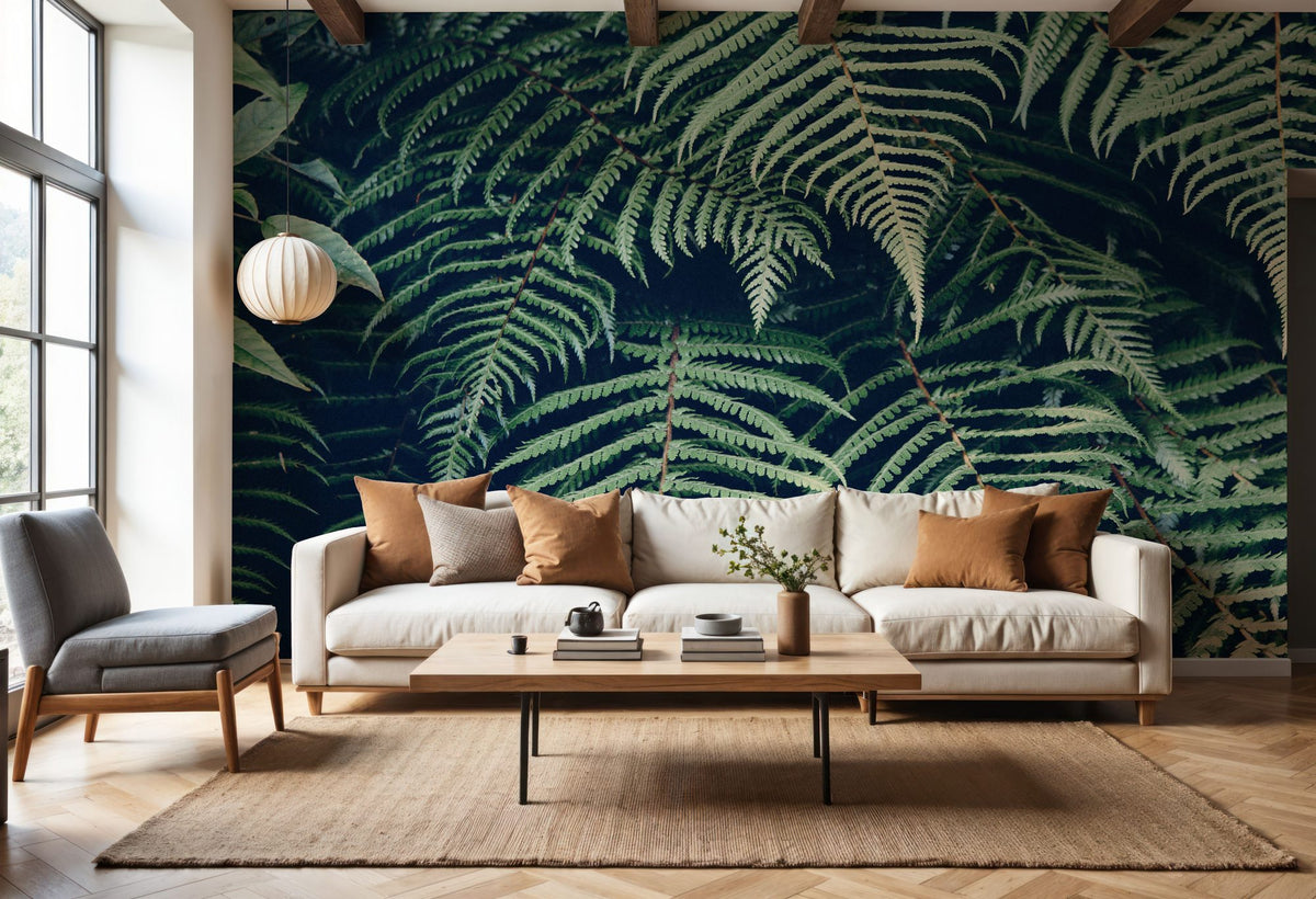 Fern Leaves Mural Wallpaper - room preview 03