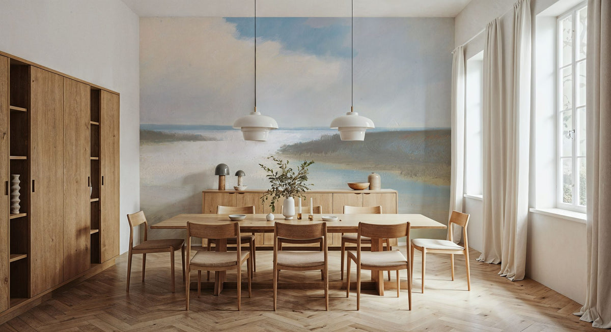 Soft Shore Mural Wallpaper - room preview 03