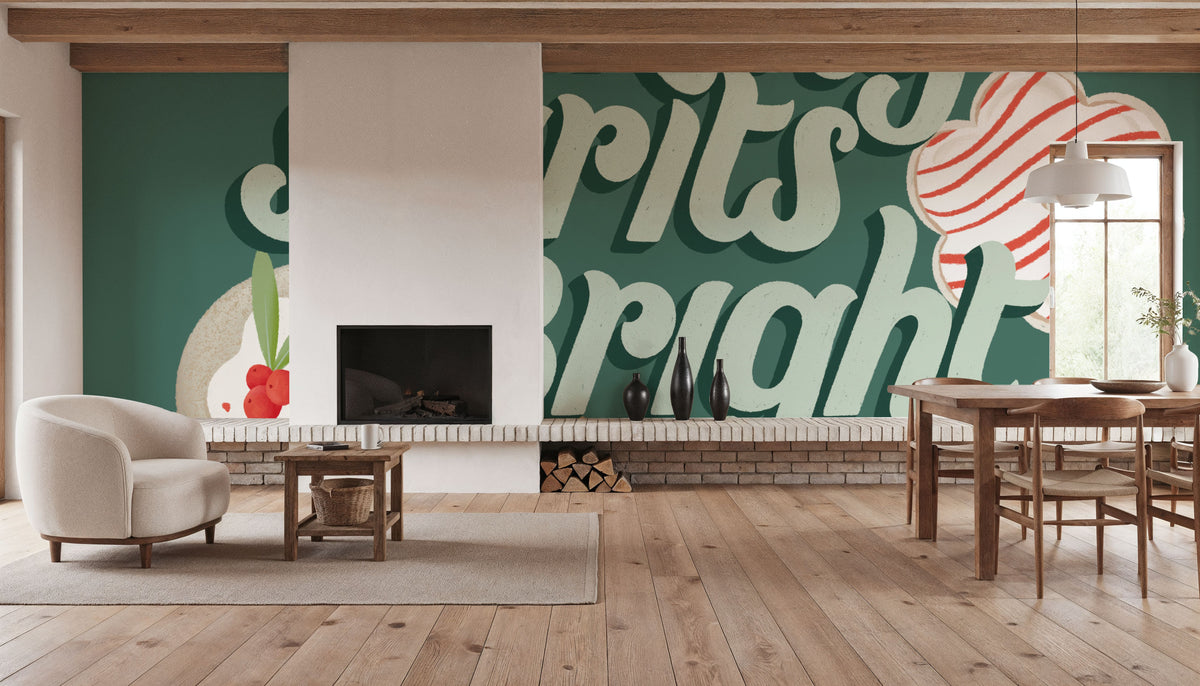 Home For the Holidays III Mural Wallpaper - room preview 03
