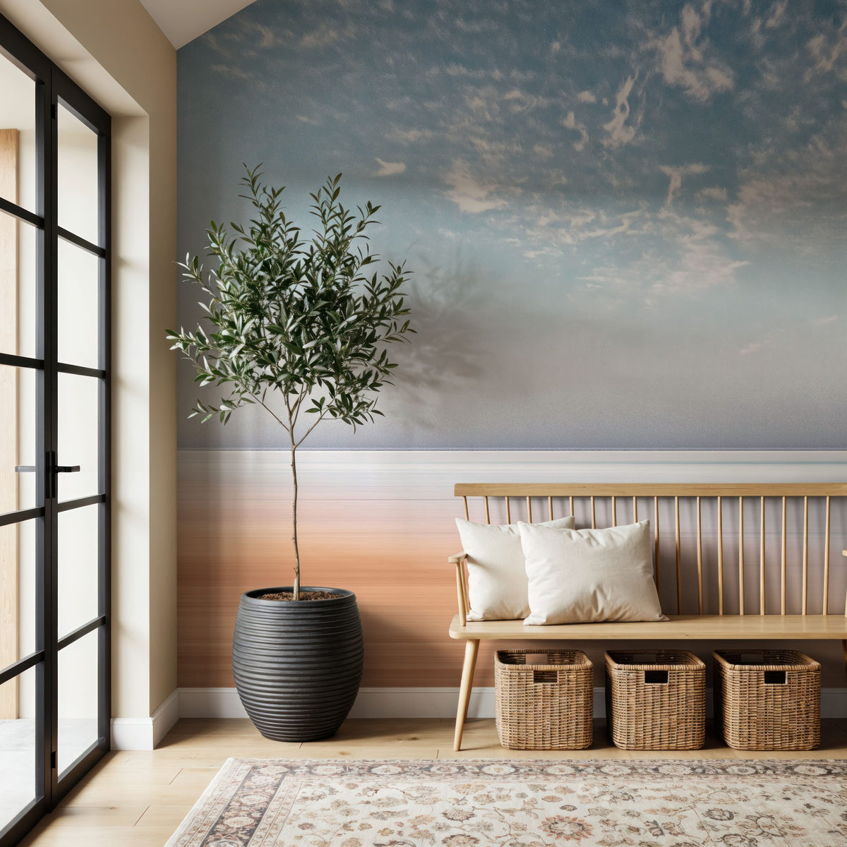 Ocean Horizon Mural Wallpaper - room preview 03