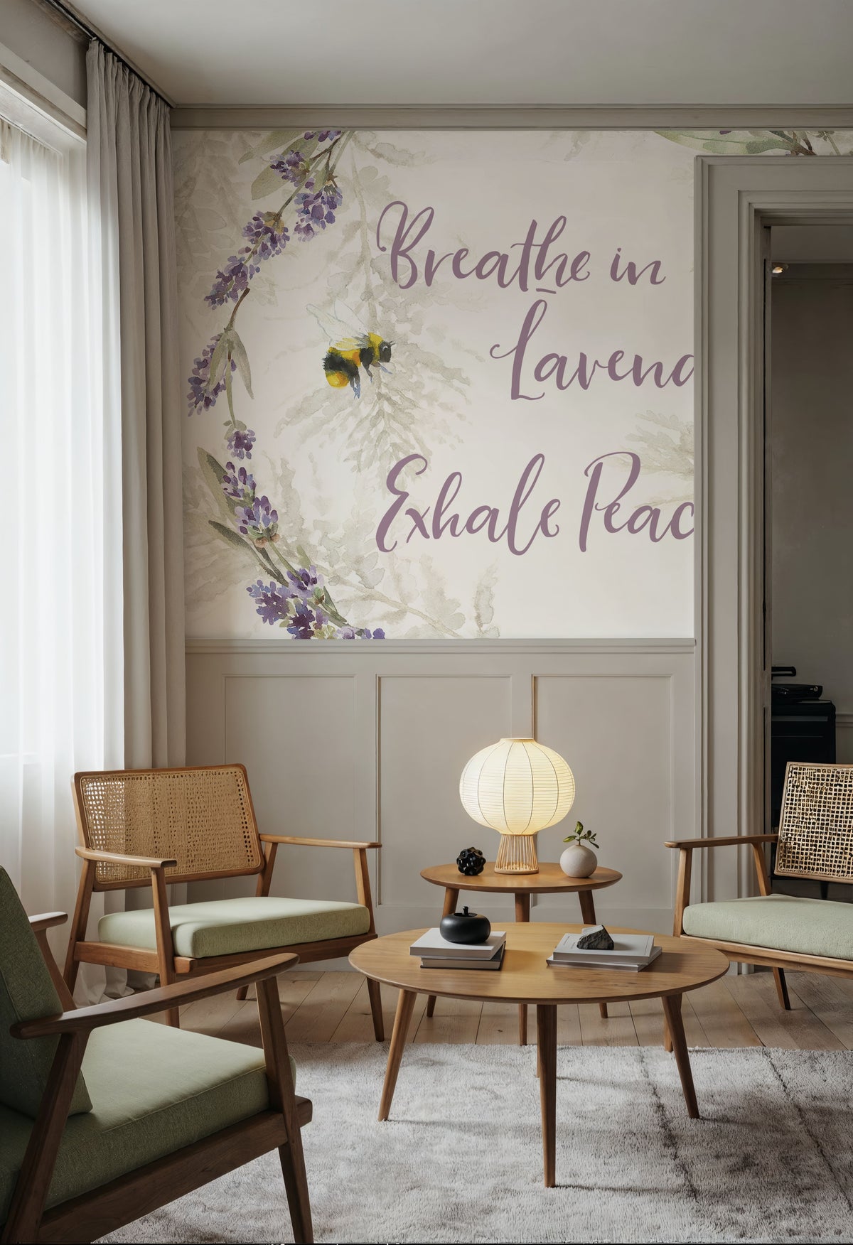 Fresh Lavender VI Mural Wallpaper - room preview 03