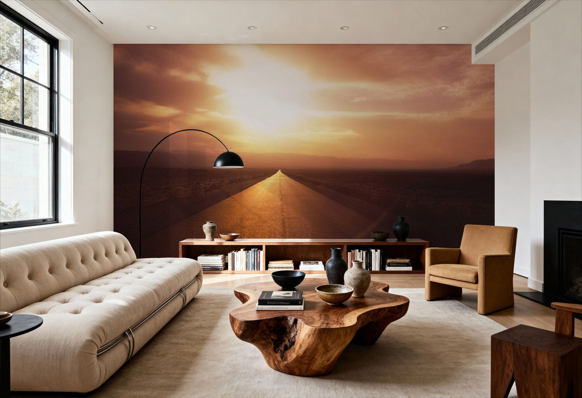 Sunset Highway Mural Wallpaper - room preview 03