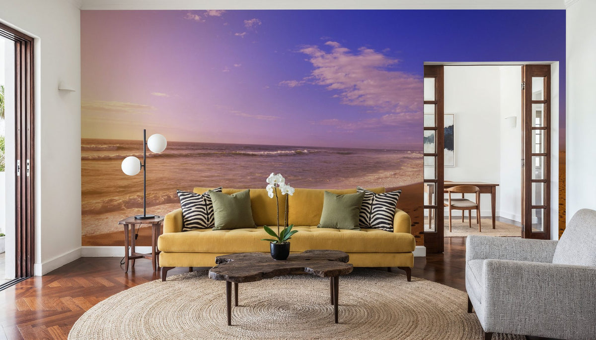 Golden Shoreline Mural Wallpaper - room preview 03