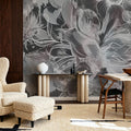 Seeing Through Leaves Dark Mural Wallpaper - room preview 03