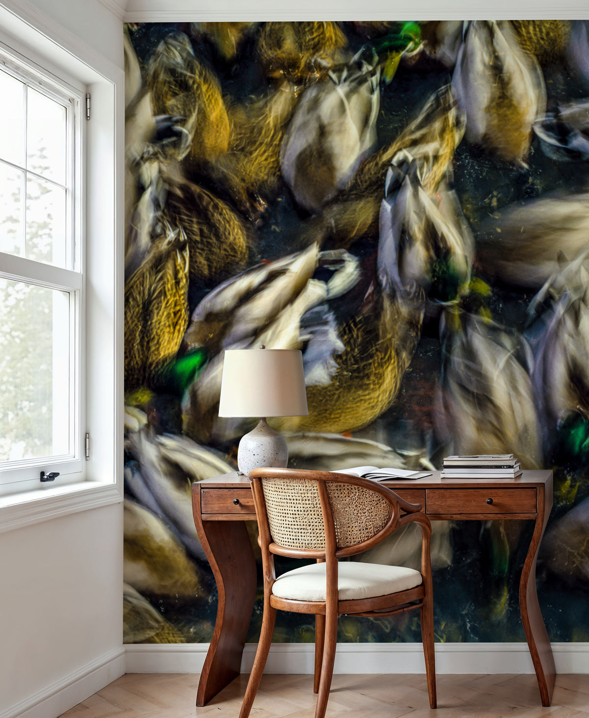 Long Exposure Ducks Mural Wallpaper - room preview 03