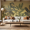 Madagascar Foliage, Yellow Mural Wallpaper - room preview 03