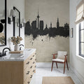 Tallinn Estonia Skyline Concrete Mural Wallpaper - room preview 03
