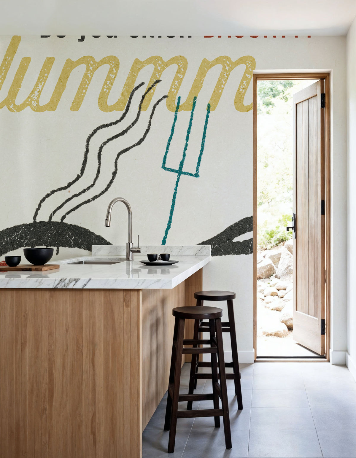 Retro Food Bacon Mural Wallpaper - room preview 03