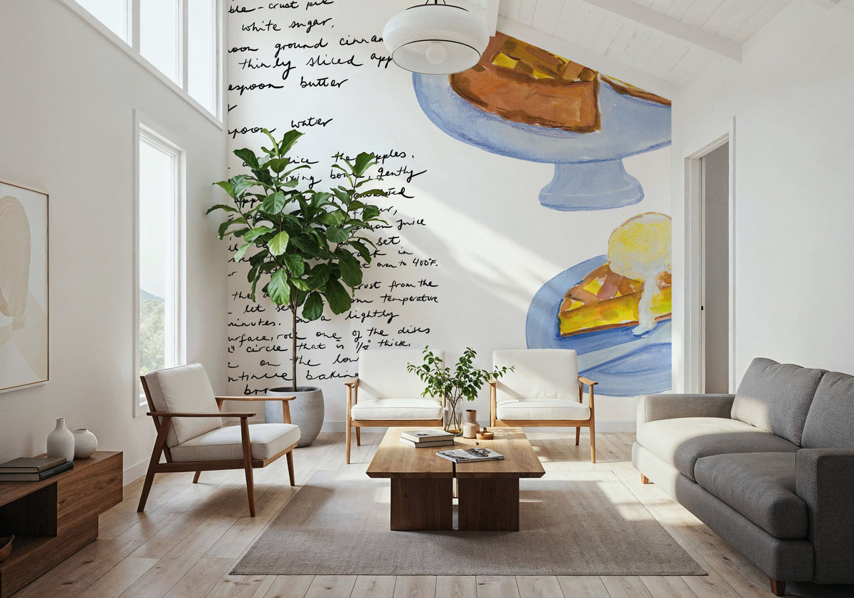 My Apple Pie Recipe Mural Wallpaper - room preview 03