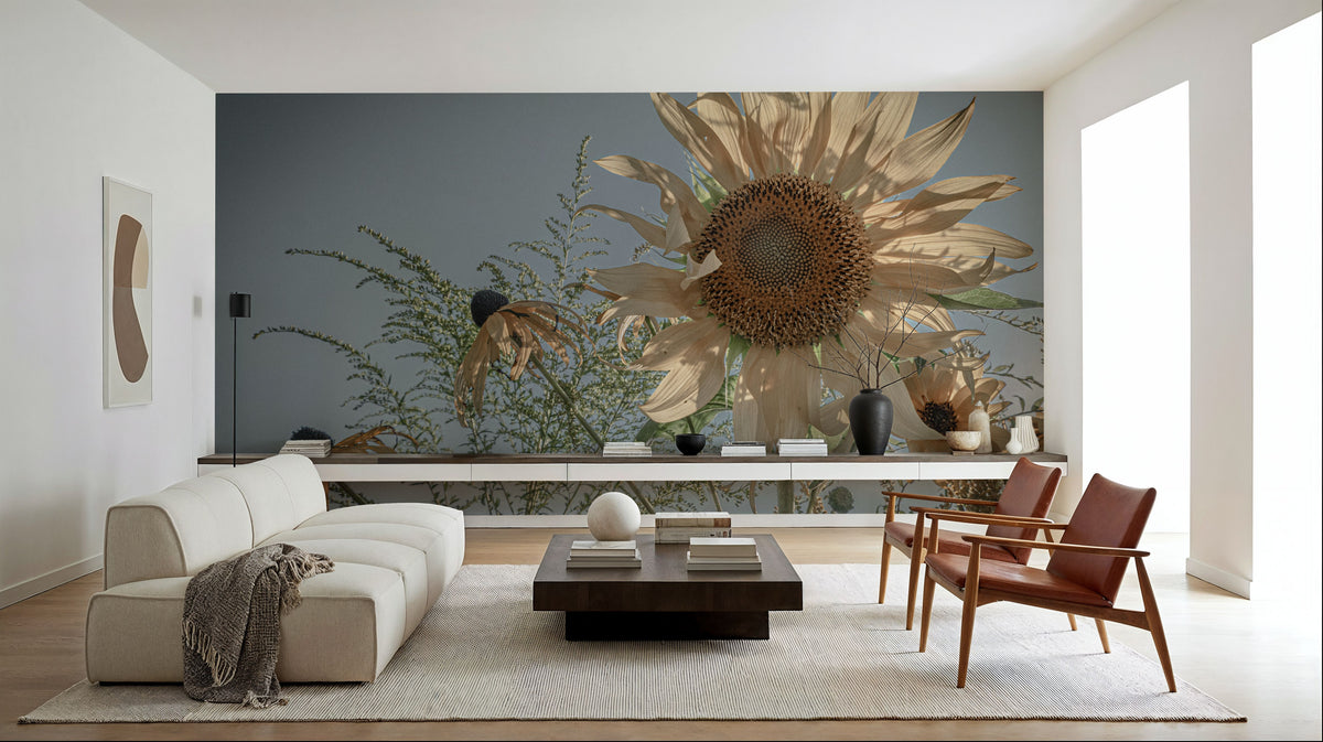 Sunflower Mural Wallpaper - room preview 03