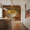 Lemons in Old Bowl Mural Wallpaper - room preview 03