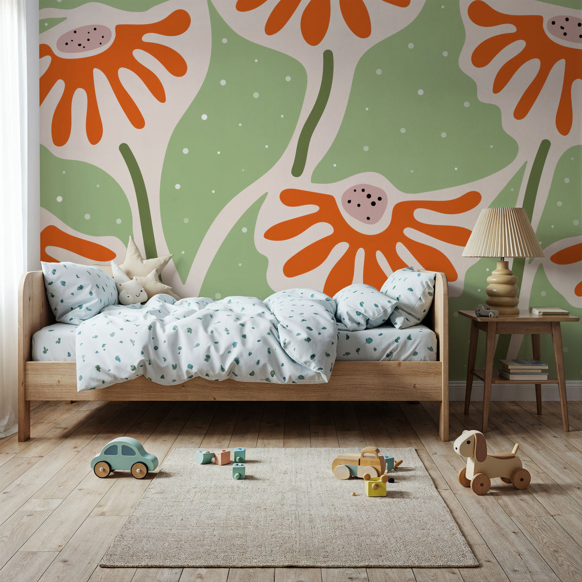 Floral Fun Mural Wallpaper - room preview 03