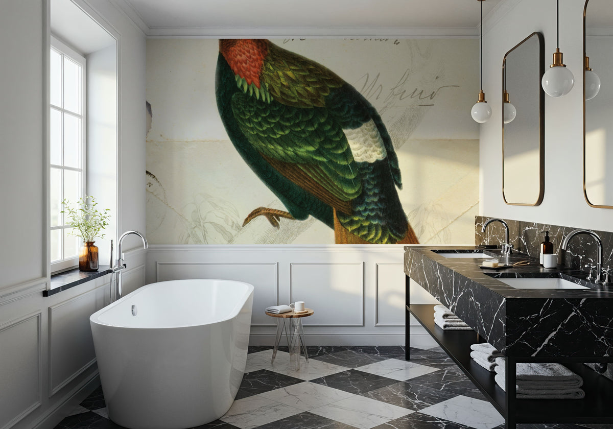 Pretty Bird IV Mural Wallpaper - room preview 03
