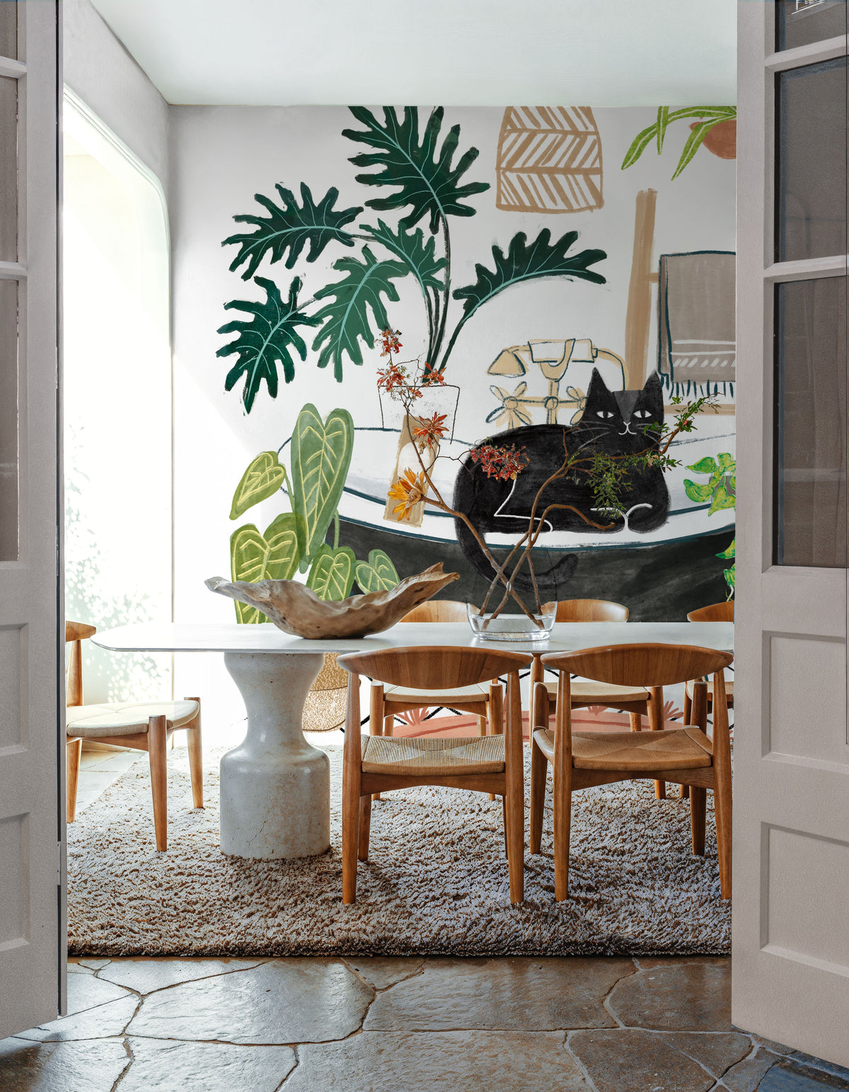 Urban Jungle Bath II Pet Mural Wallpaper - room preview 03