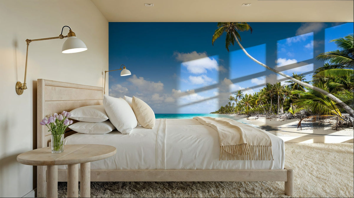 Tropical Beach on Fakarava Mural Wallpaper - room preview 03