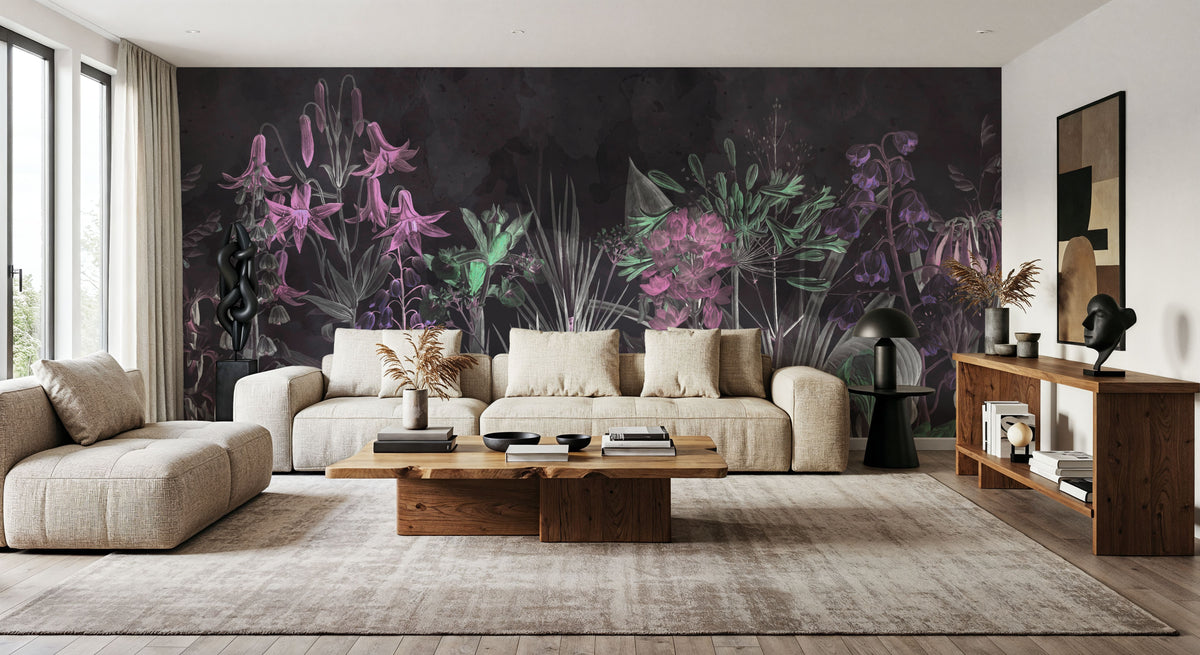 Field of Dreams Dark Bright Green Mural Wallpaper - room preview 03