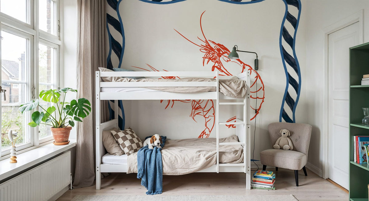 Sea Doodles II Mural Wallpaper - room preview 03