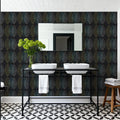 Jump Dark Leaves Mural Wallpaper - room preview 03