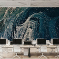 Marbled Paper, Dark Mural Wallpaper - room preview 03