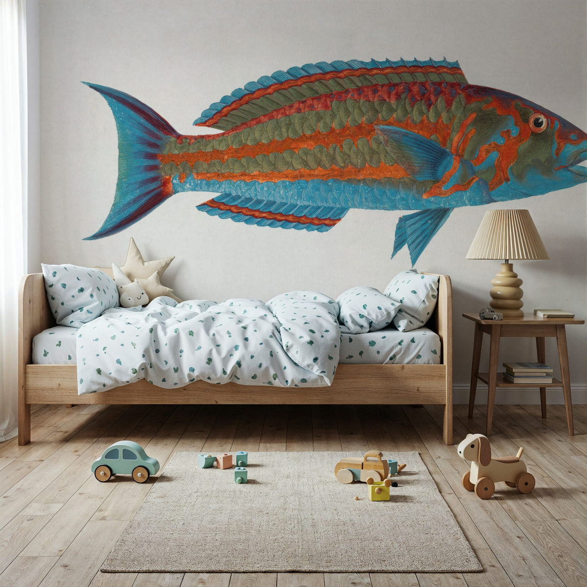 Papier peint mural Poisson Polynésien wall measurement