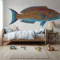 Polynesian Fish Mural Wallpaper - room preview 03