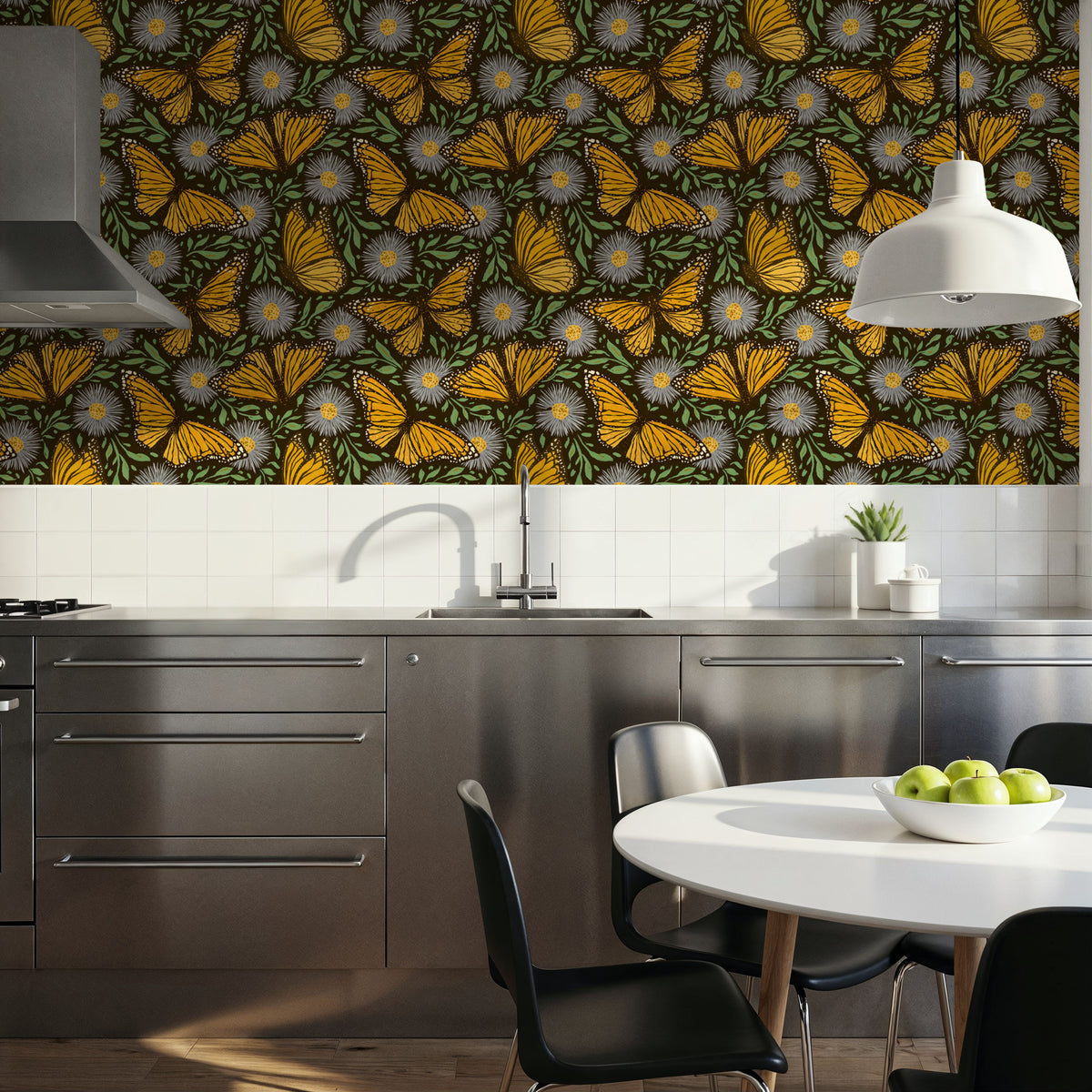 Papillion II, Sunflower Mural Wallpaper - room preview 03