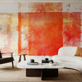 Rustic Red Geometry Mural Wallpaper - room preview 03