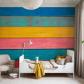 Mexican Wood Mural Wallpaper - room preview 03