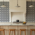 Temara Circle and Flower Mural Wallpaper - room preview 03