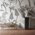 Spring Flower Sketching Mural Wallpaper - room preview 03