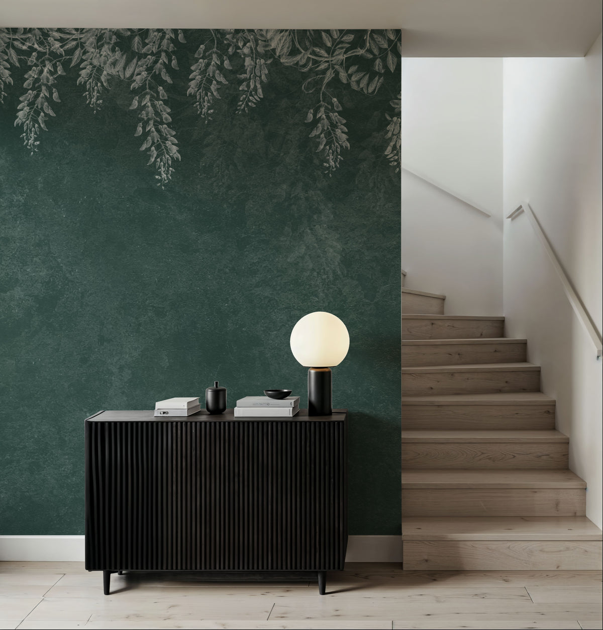 Welcome to Our Theatre, Bottle Green Mural Wallpaper - room preview 03