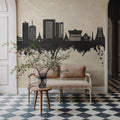 Yaoundé Cameroon Skyline Concrete Mural Wallpaper - room preview 03
