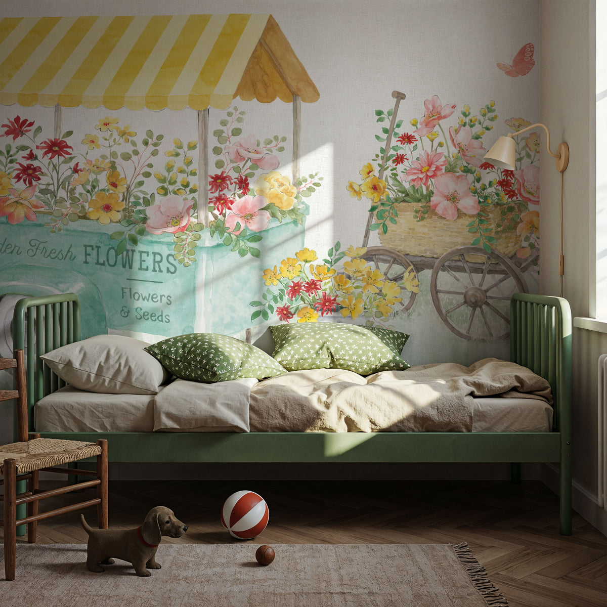 Soft Meadow VI Mural Wallpaper - room preview 03