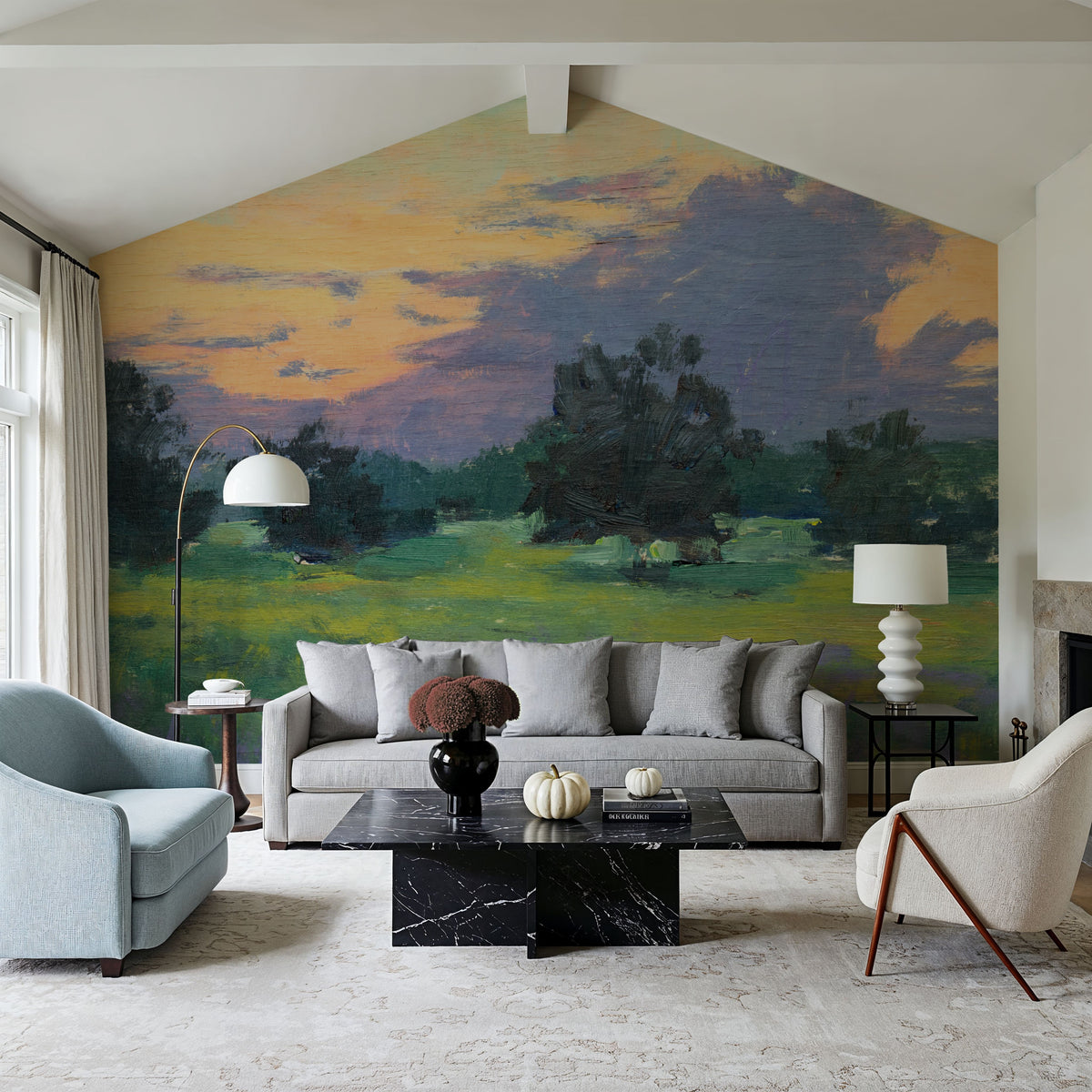 Sunset Fields Mural Wallpaper - room preview 03