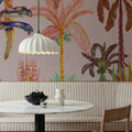 Statement Palms, Light Pink Mural Wallpaper - room preview 03