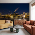 Saskatoon Skyline At Night Mural Wallpaper - room preview 03