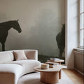 Morning Meadow Horses IV Mural Wallpaper - room preview 03
