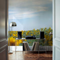 Sunflowers & Steel Mural Wallpaper - room preview 03