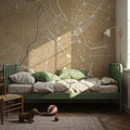 Palma De Mallorca City Ochre Mural Wallpaper - room preview 03