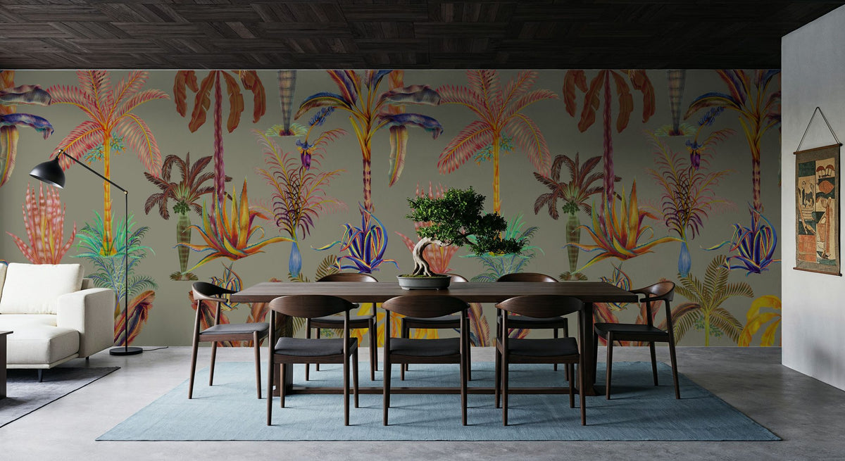 Statement Palms, Laurel Mural Wallpaper - room preview 03
