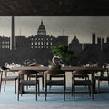 Washington DC Skyline Concrete Mural Wallpaper - room preview 03