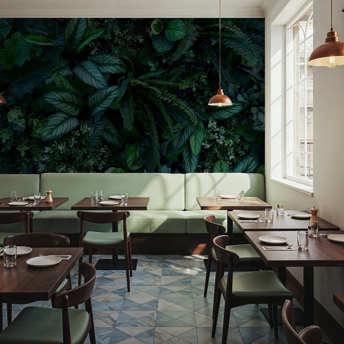 Magic Leaves Wall Mural Wallpaper - room preview 03