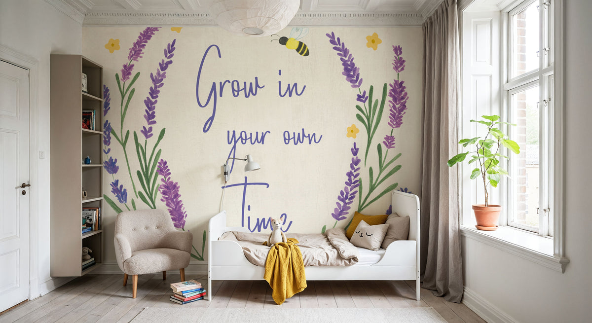 Lavender Garden V Mural Wallpaper - room preview 03