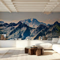 Vintage Look Mountain Top Mural Wallpaper - room preview 03