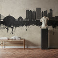 Tacoma Washington Skyline Concrete Mural Wallpaper - room preview 03