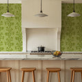 Fern Stripes, Lime Green Mural Wallpaper - room preview 03