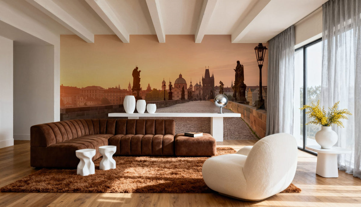 Charles Bridge Sunrise Mural Wallpaper - room preview 03